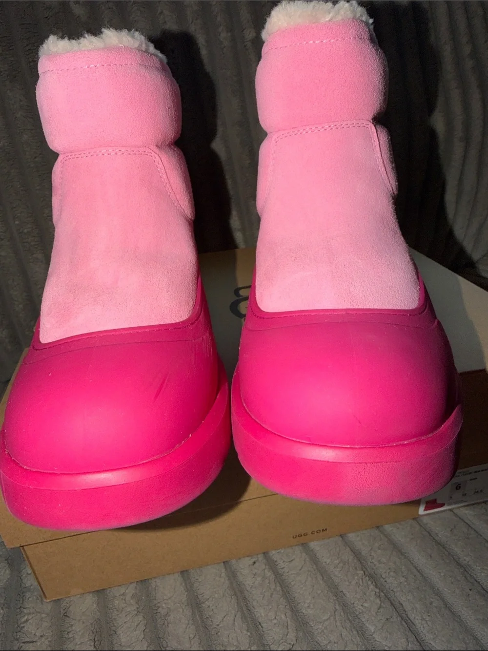 UGG Kids Pink & Fuchsia Waterproof Boots